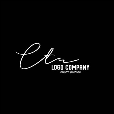 ilk el yazısı logo şablonu vektörü