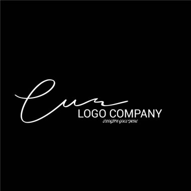 ilk el yazısı logo şablonu vektörü