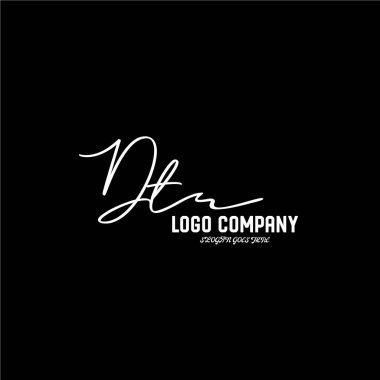 ilk el yazısı logo şablonu vektörü