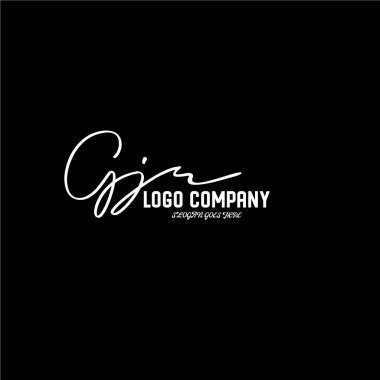 ilk el yazısı logo şablonu vektörü