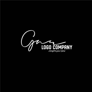 ilk el yazısı logo şablonu vektörü