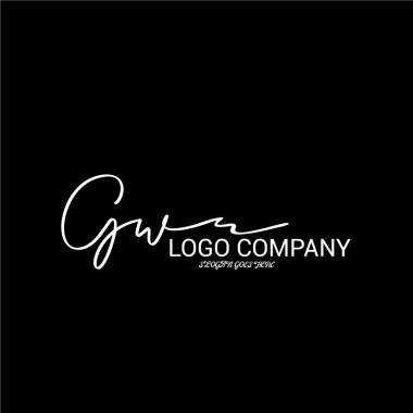 ilk el yazısı logo şablonu vektörü