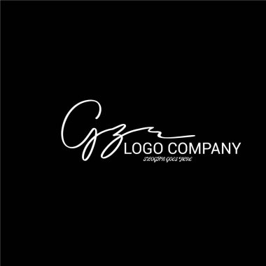 ilk el yazısı logo şablonu vektörü