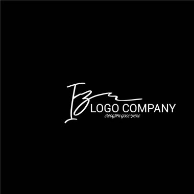 ilk el yazısı logo şablonu vektörü