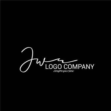 ilk el yazısı logo şablonu vektörü