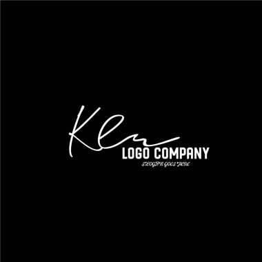 ilk el yazısı logo şablonu vektörü