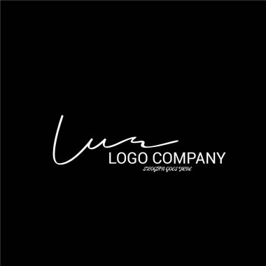 ilk el yazısı logo şablonu vektörü