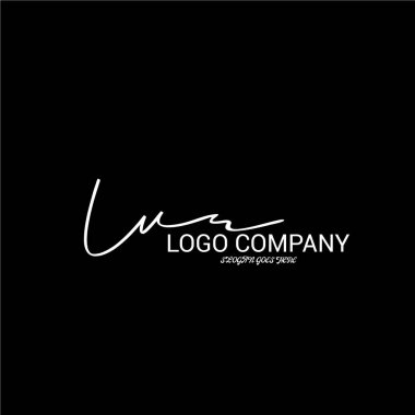 ilk el yazısı logo şablonu vektörü