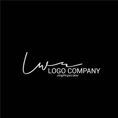 ilk el yazısı logo şablonu vektörü