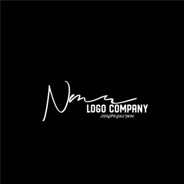 ilk el yazısı logo şablonu vektörü