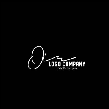 ilk el yazısı logo şablonu vektörü