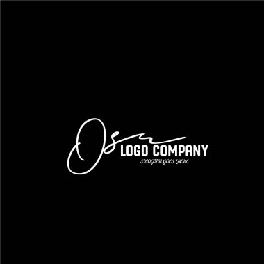 ilk el yazısı logo şablonu vektörü