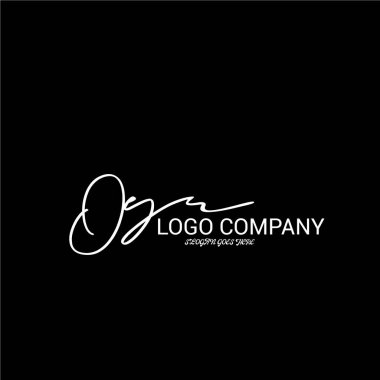 ilk el yazısı logo şablonu vektörü