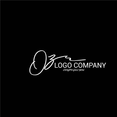 ilk el yazısı logo şablonu vektörü