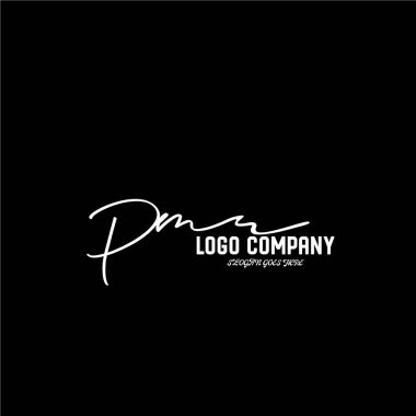 ilk el yazısı logo şablonu vektörü