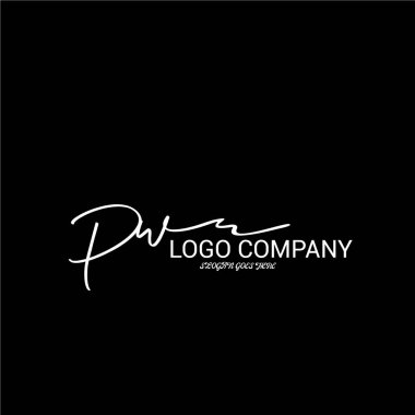 ilk el yazısı logo şablonu vektörü