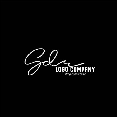 ilk el yazısı logo şablonu vektörü