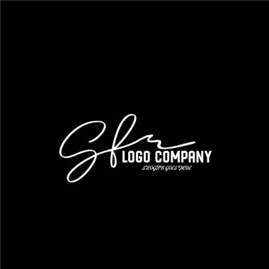 ilk el yazısı logo şablonu vektörü