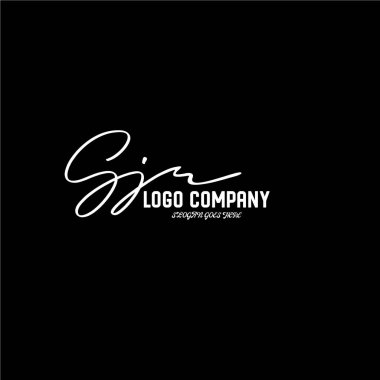 ilk el yazısı logo şablonu vektörü