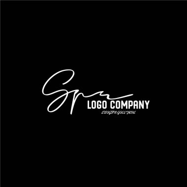 ilk el yazısı logo şablonu vektörü