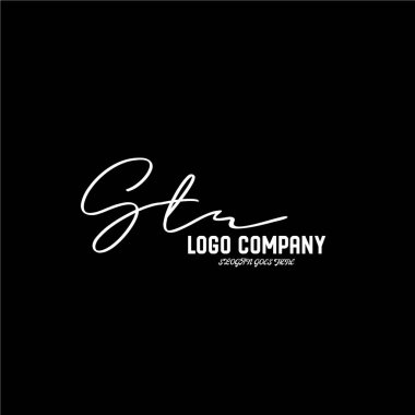 ilk el yazısı logo şablonu vektörü