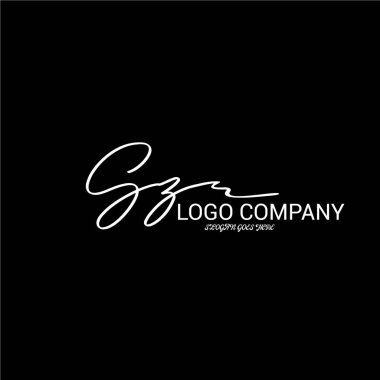 ilk el yazısı logo şablonu vektörü