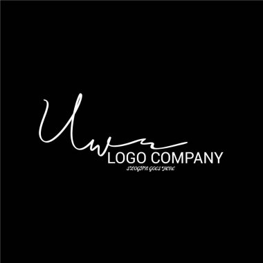 ilk el yazısı logo şablonu vektörü