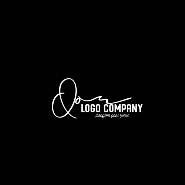 Initial Handwriting Logo Template Vector — Stock Vector