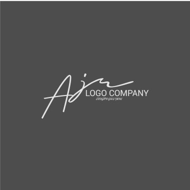 ilk el yazısı logo şablonu vektörü