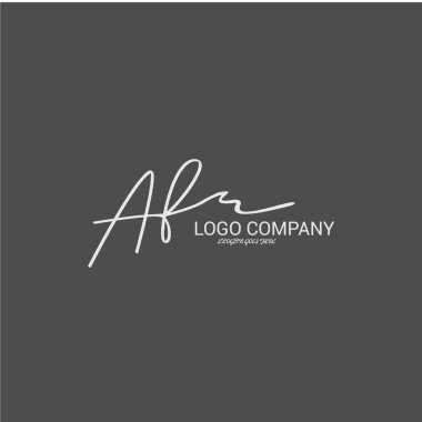 ilk el yazısı logo şablonu vektörü