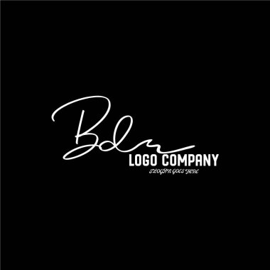 ilk el yazısı logo şablonu vektörü