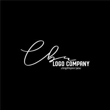 ilk el yazısı logo şablonu vektörü