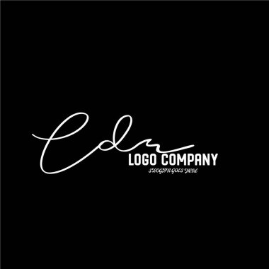 ilk el yazısı logo şablonu vektörü