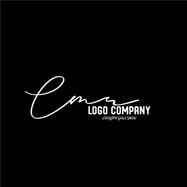 ilk el yazısı logo şablonu vektörü