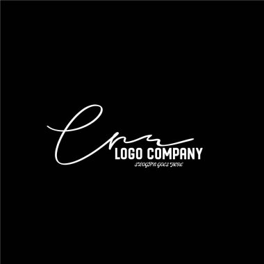 ilk el yazısı logo şablonu vektörü