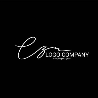 ilk el yazısı logo şablonu vektörü