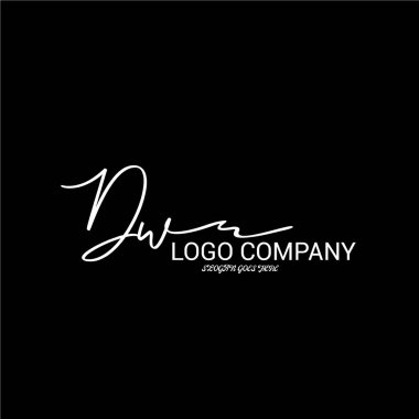 ilk el yazısı logo şablonu vektörü