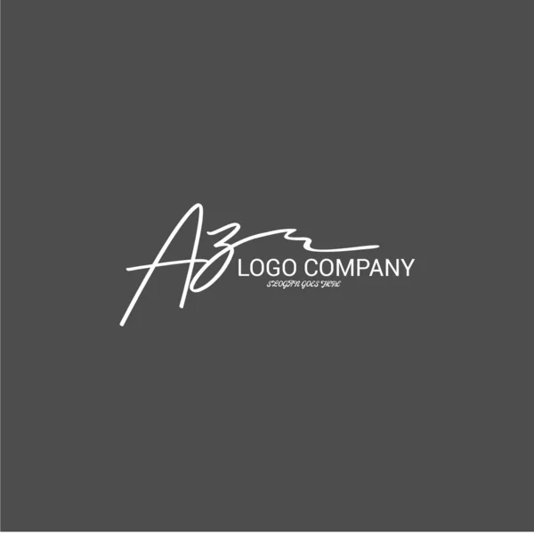 Caligrafía Inicial Logo Plantilla Vector — Vector de stock