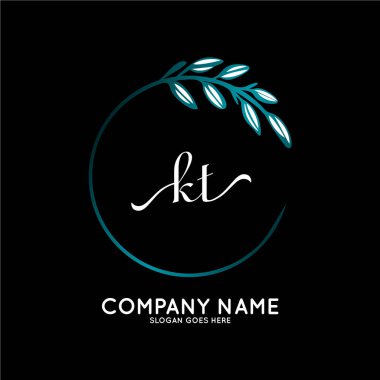 Başlangıç logosu, ilk imzadan oluşan el yazısı logosu, düğün, moda, butik, çiçek ve botanik, herhangi bir şirket veya işletme için yaratıcı şablona sahip..