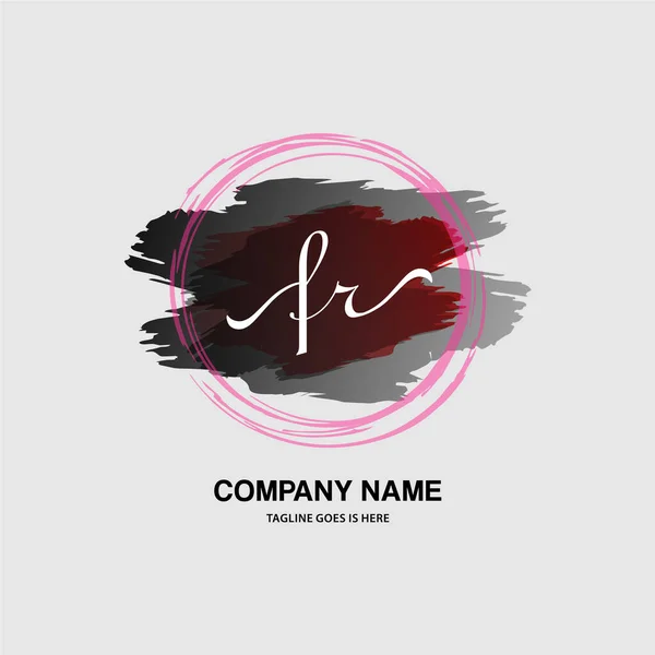 Initial Handwriting Logo Beautiful Template — Stock Vector