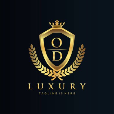 Kraliyet Lüks Logo Şablonu ile Harflerin Baş harfleri