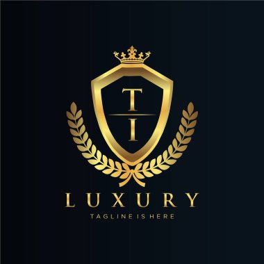 Kraliyet Lüks Logo Şablonu ile Harflerin Baş harfleri