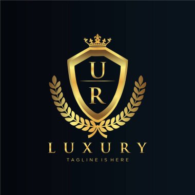Kraliyet Lüks Logo Şablonu ile Harflerin Baş harfleri