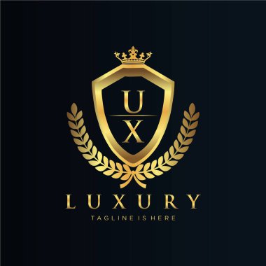 Kraliyet Lüks Logo Şablonu ile Harflerin Baş harfleri