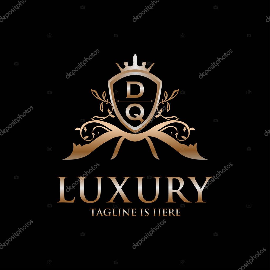 Letter Initial with Royal Luxury Logo Template