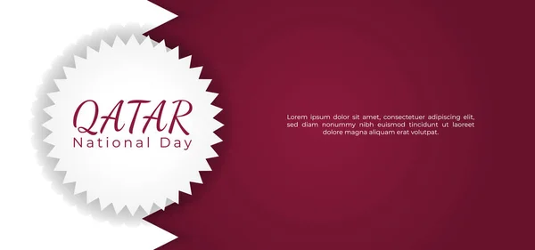 Banner Strona Internetowa Powitanie Katar Narodowy Dzień Projektowanie Tło Wydarzenie — Wektor stockowy