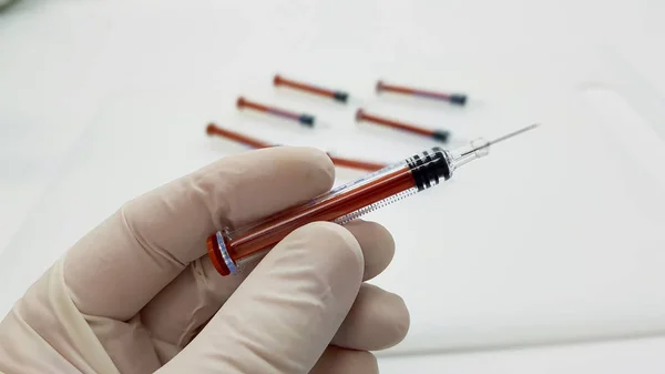 Injekční stříkačky v nemocnici — Stock fotografie
