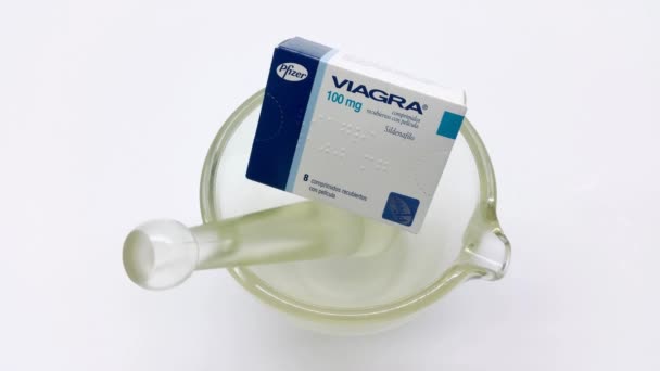 Madrid España Enero Caja Viagra Enero 2019 Madrid España — Vídeos de Stock