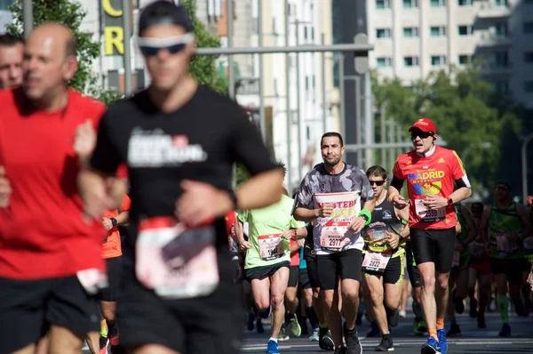 Madrid Maratonu'nda koşucular — Stok fotoğraf