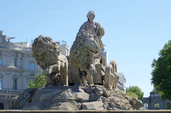 Veduta della statua di Cibeles — Foto Stock